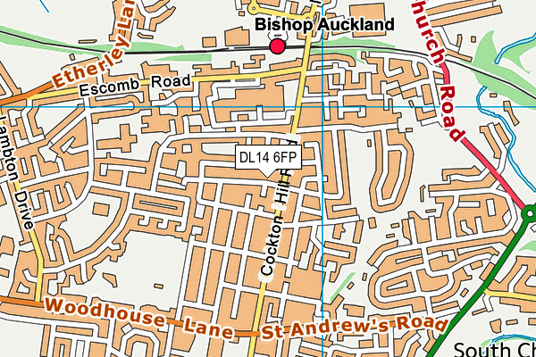 DL14 6FP map - OS VectorMap District (Ordnance Survey)