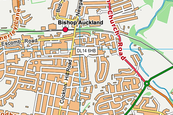 DL14 6HB map - OS VectorMap District (Ordnance Survey)