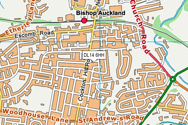 DL14 6HH map - OS VectorMap District (Ordnance Survey)