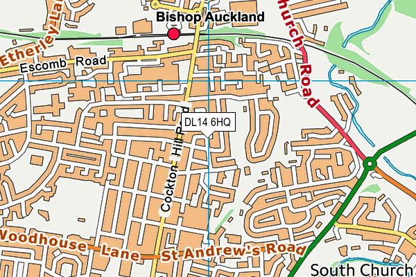 DL14 6HQ map - OS VectorMap District (Ordnance Survey)