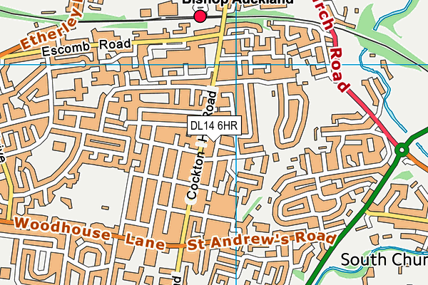 DL14 6HR map - OS VectorMap District (Ordnance Survey)