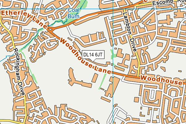 DL14 6JT map - OS VectorMap District (Ordnance Survey)
