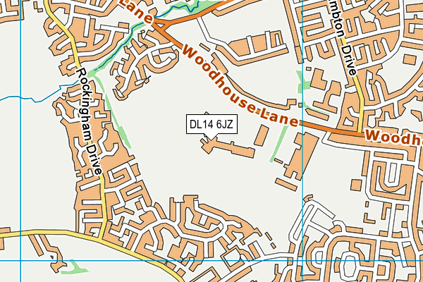 DL14 6JZ map - OS VectorMap District (Ordnance Survey)