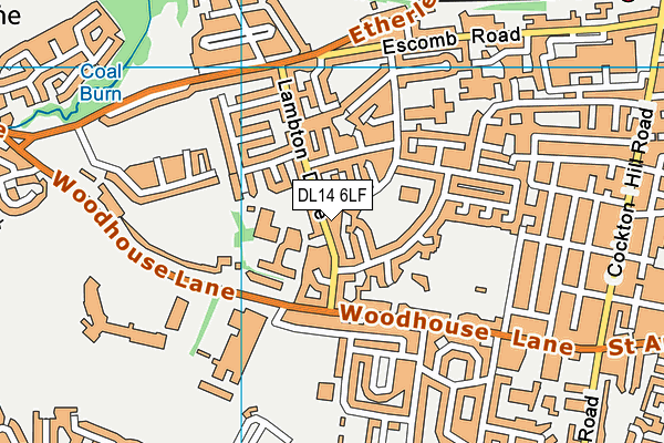 DL14 6LF map - OS VectorMap District (Ordnance Survey)