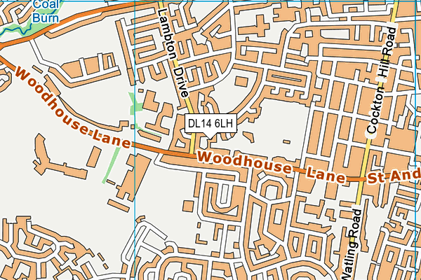 DL14 6LH map - OS VectorMap District (Ordnance Survey)
