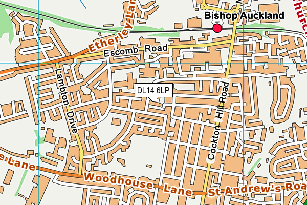DL14 6LP map - OS VectorMap District (Ordnance Survey)