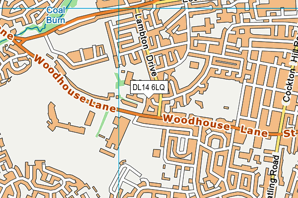 DL14 6LQ map - OS VectorMap District (Ordnance Survey)