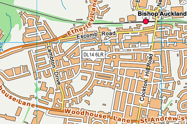 DL14 6LR map - OS VectorMap District (Ordnance Survey)