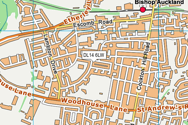 DL14 6LW map - OS VectorMap District (Ordnance Survey)