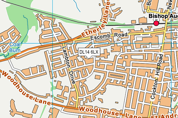 DL14 6LX map - OS VectorMap District (Ordnance Survey)