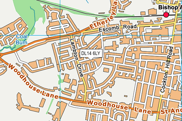 DL14 6LY map - OS VectorMap District (Ordnance Survey)