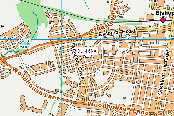 DL14 6NA map - OS VectorMap District (Ordnance Survey)