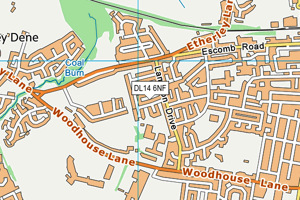 DL14 6NF map - OS VectorMap District (Ordnance Survey)