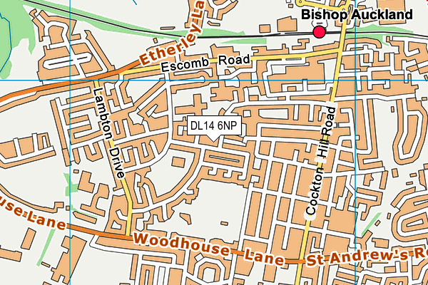 DL14 6NP map - OS VectorMap District (Ordnance Survey)