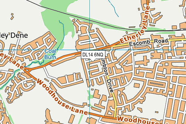 DL14 6NQ map - OS VectorMap District (Ordnance Survey)