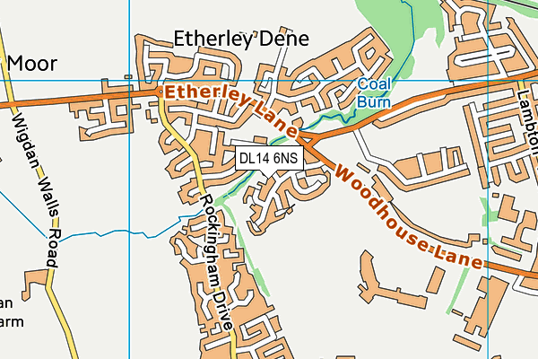 DL14 6NS map - OS VectorMap District (Ordnance Survey)