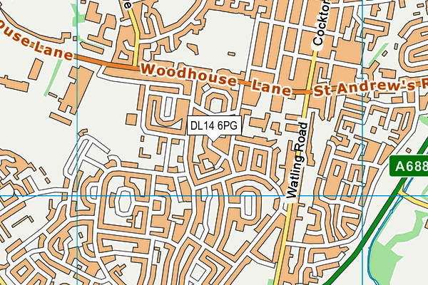 DL14 6PG map - OS VectorMap District (Ordnance Survey)