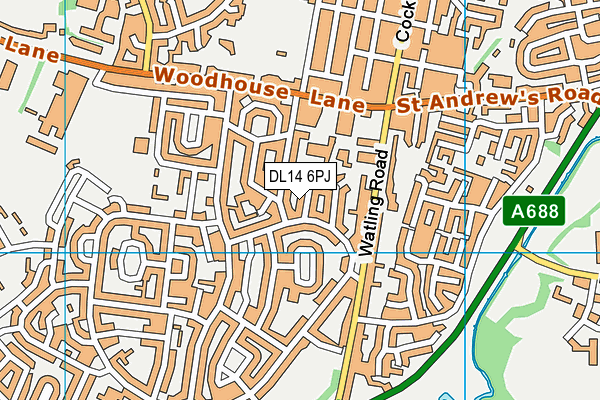 DL14 6PJ map - OS VectorMap District (Ordnance Survey)