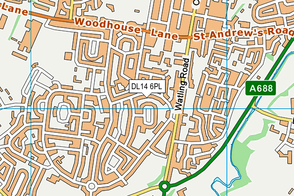DL14 6PL map - OS VectorMap District (Ordnance Survey)