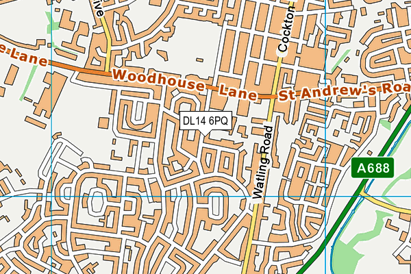 DL14 6PQ map - OS VectorMap District (Ordnance Survey)