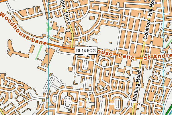 DL14 6QG map - OS VectorMap District (Ordnance Survey)