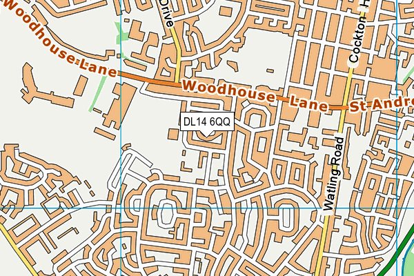DL14 6QQ map - OS VectorMap District (Ordnance Survey)