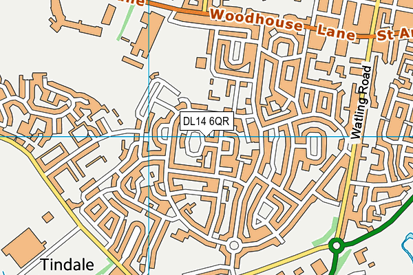 DL14 6QR map - OS VectorMap District (Ordnance Survey)