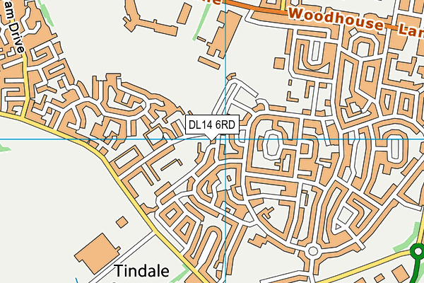 DL14 6RD map - OS VectorMap District (Ordnance Survey)