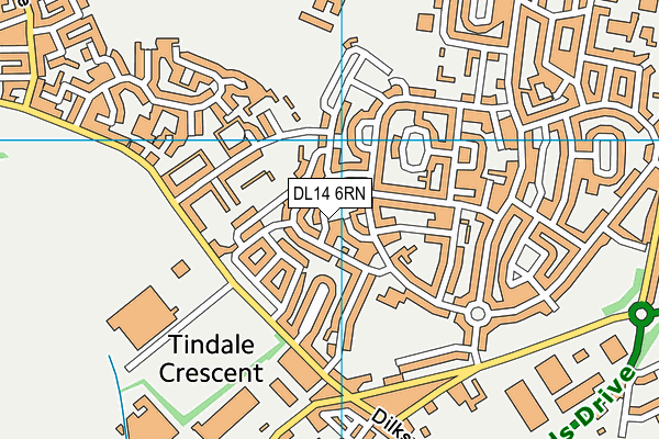 DL14 6RN map - OS VectorMap District (Ordnance Survey)