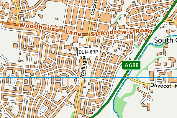 DL14 6RP map - OS VectorMap District (Ordnance Survey)