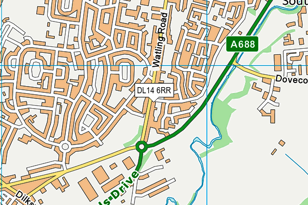 DL14 6RR map - OS VectorMap District (Ordnance Survey)