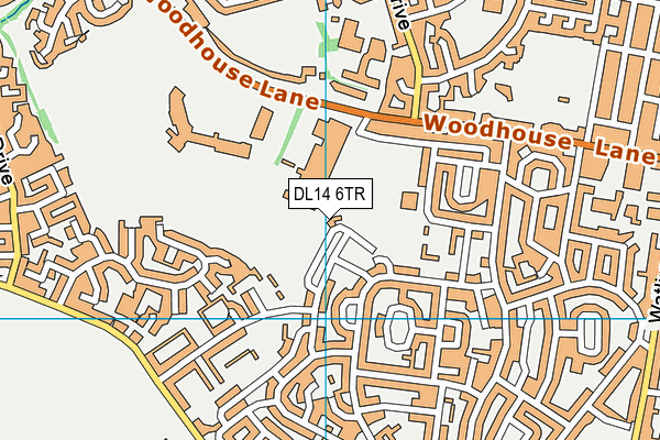 DL14 6TR map - OS VectorMap District (Ordnance Survey)