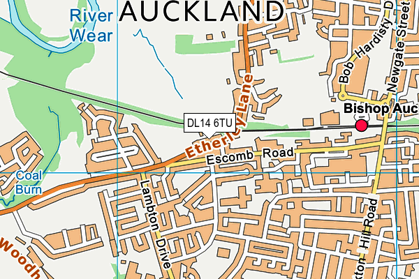 DL14 6TU map - OS VectorMap District (Ordnance Survey)