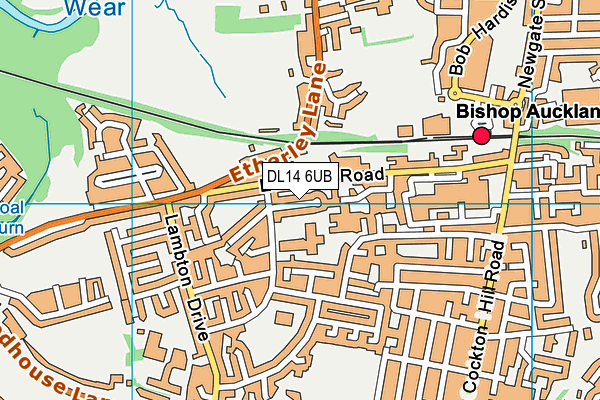 DL14 6UB map - OS VectorMap District (Ordnance Survey)