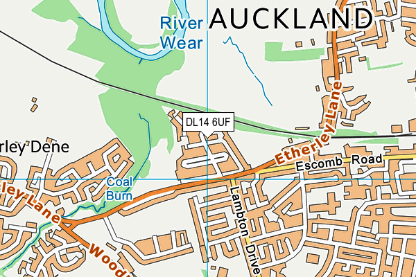 DL14 6UF map - OS VectorMap District (Ordnance Survey)