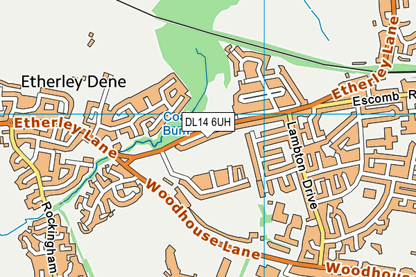 DL14 6UH map - OS VectorMap District (Ordnance Survey)