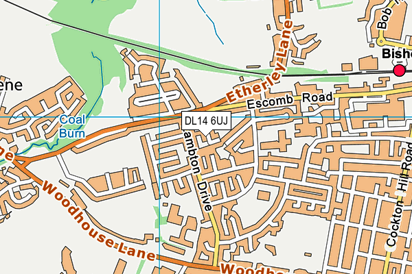 DL14 6UJ map - OS VectorMap District (Ordnance Survey)