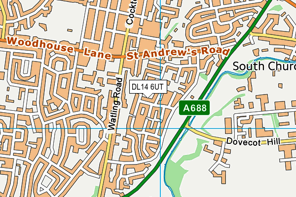 DL14 6UT map - OS VectorMap District (Ordnance Survey)