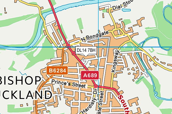 DL14 7BH map - OS VectorMap District (Ordnance Survey)