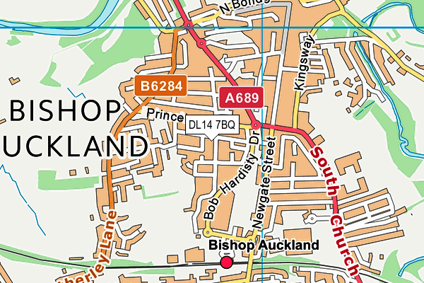 DL14 7BQ map - OS VectorMap District (Ordnance Survey)