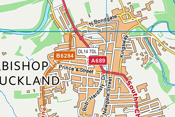 DL14 7DL map - OS VectorMap District (Ordnance Survey)