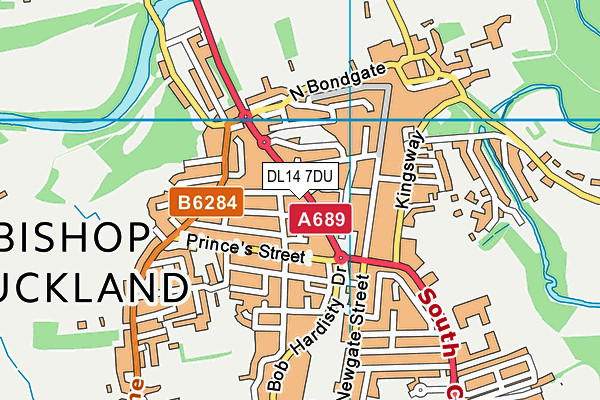 DL14 7DU map - OS VectorMap District (Ordnance Survey)