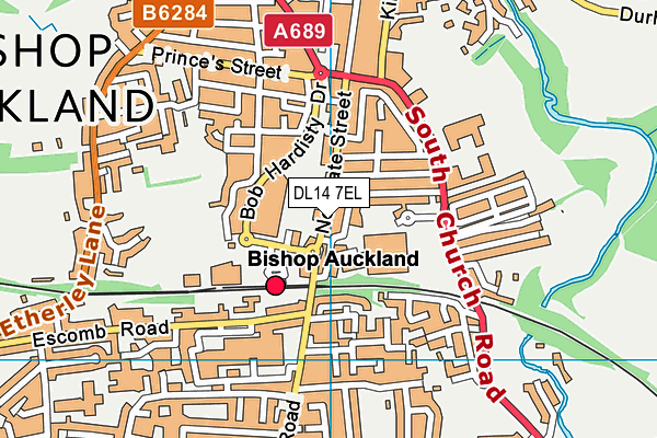 DL14 7EL map - OS VectorMap District (Ordnance Survey)
