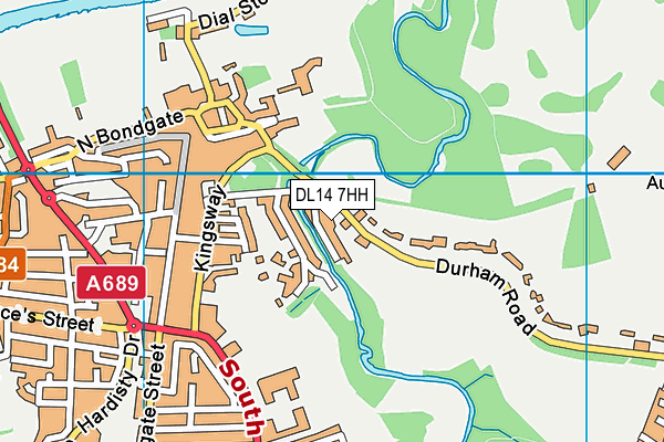 DL14 7HH map - OS VectorMap District (Ordnance Survey)