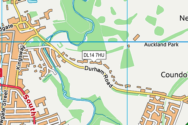 DL14 7HU map - OS VectorMap District (Ordnance Survey)