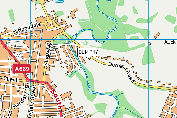 DL14 7HY map - OS VectorMap District (Ordnance Survey)