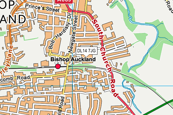 DL14 7JG map - OS VectorMap District (Ordnance Survey)
