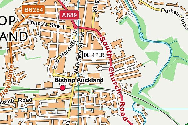 Map of BISHOP AUCKLAND GLAZING CO. LIMITED at district scale