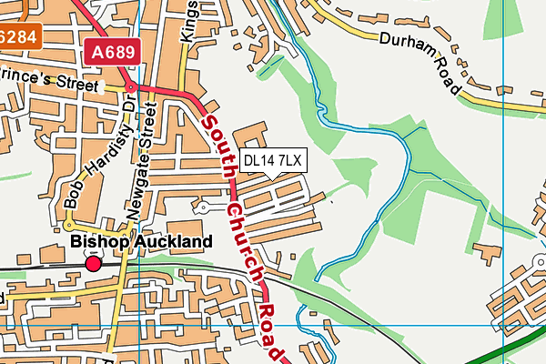 DL14 7LX map - OS VectorMap District (Ordnance Survey)