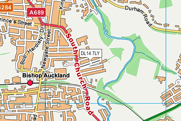 DL14 7LY map - OS VectorMap District (Ordnance Survey)